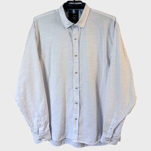 Buckle Eight X Hidden Button Down Long-Sleeve Shirt White Men's XXL Classic-Fit